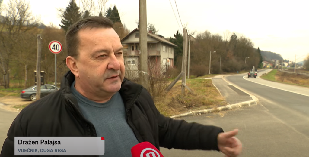 Dražen Palajsa govori o stanju prometnice Karlovac – Duga Resa u prilogu Dnevnika Nove TV