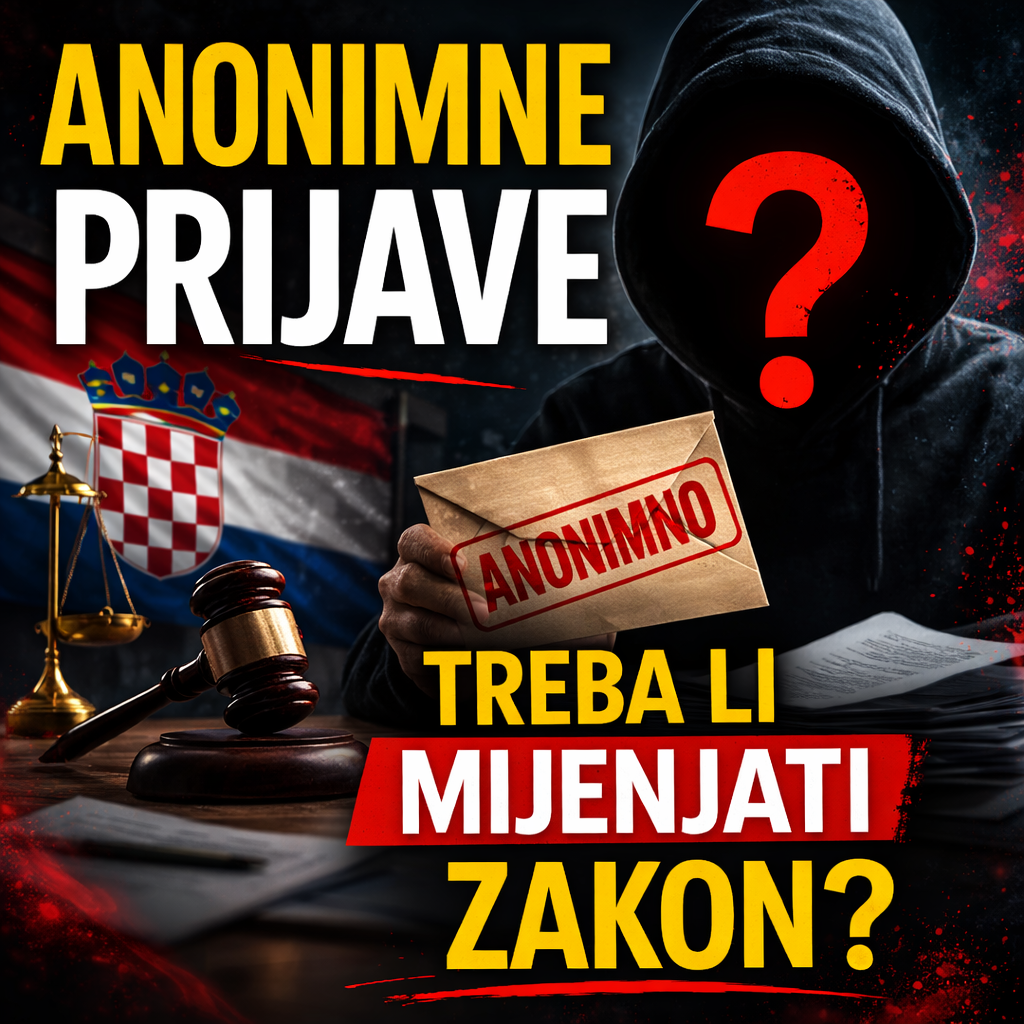 Treba li Hrvatska mijenjati zakon o anonimnim prijavama? Građanska anketa